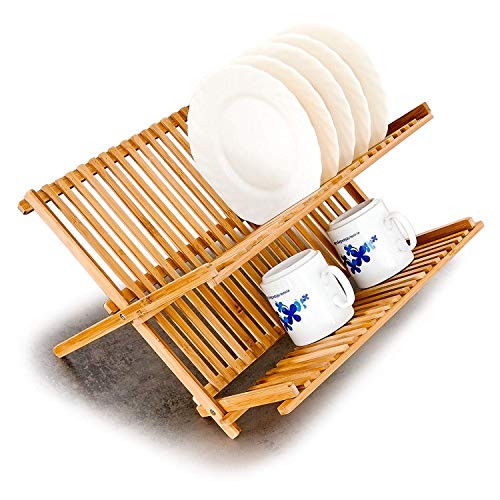 Bandeja de bambú con capacidad para 34 platos